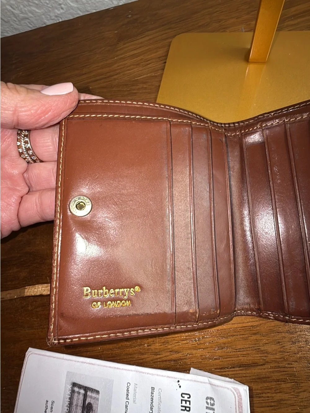 Burberrys vintage Nova check canvas wallet Authentication included